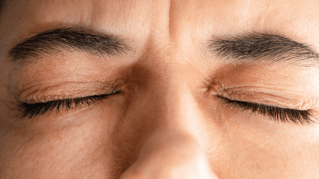 woman with closed eyes - Semaglutide Eye Side Effects