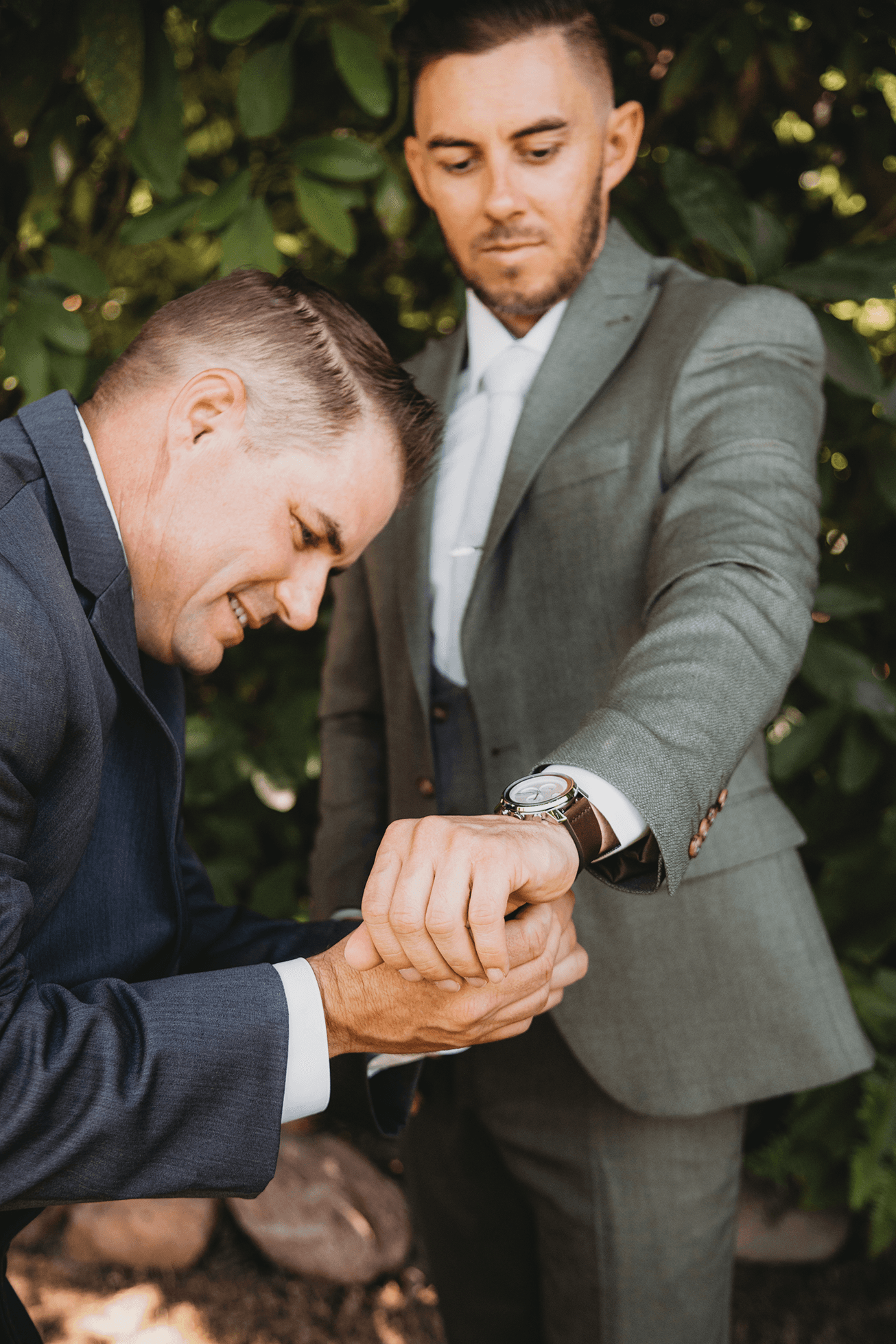 Flat lay wedding details with bouquet, rings, and sparkling bridal heels