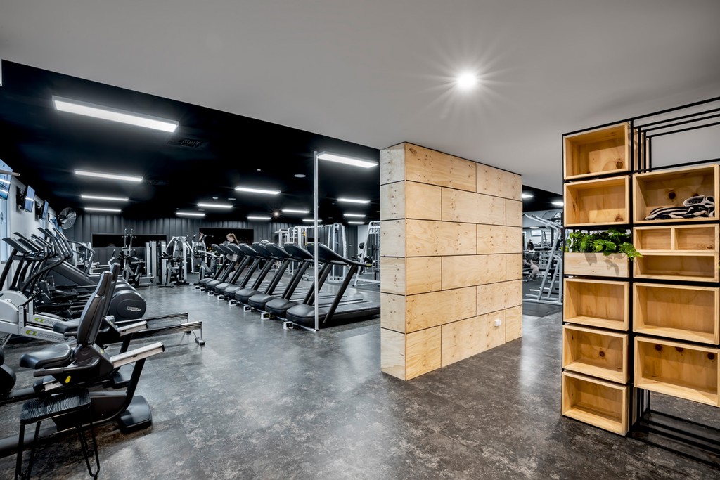 modern gym with clean design