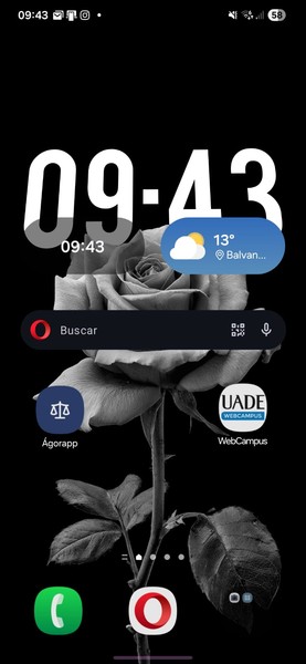 WIP: lockscreen de celular con widget de clima