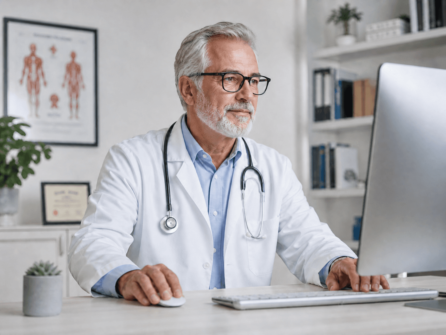 médico usando agenda médica