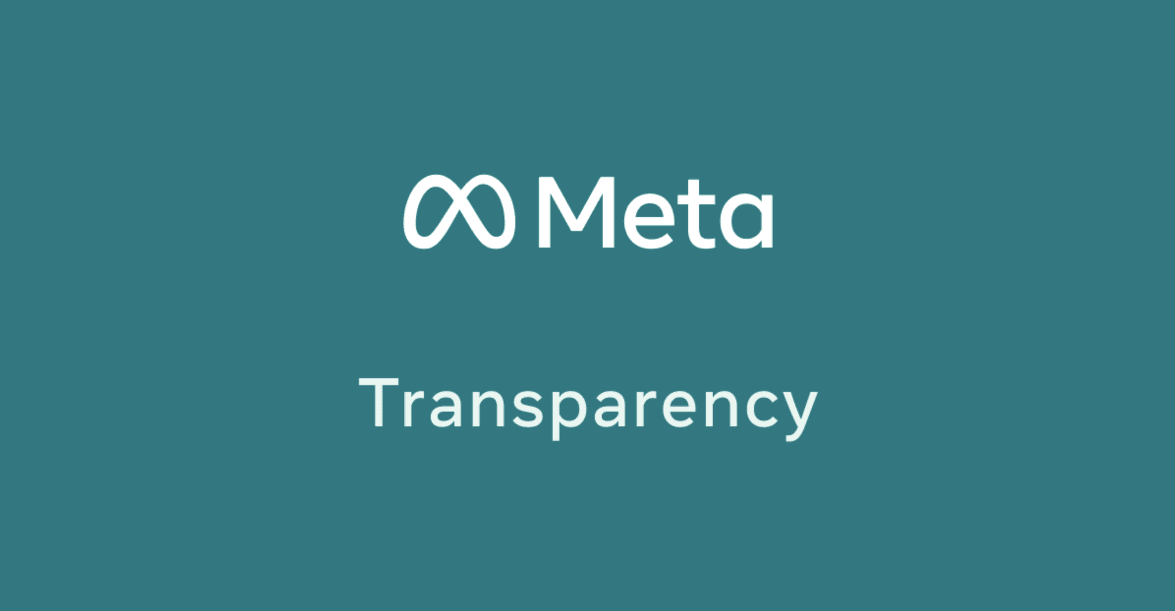 Screenshot of the Meta Transparency website