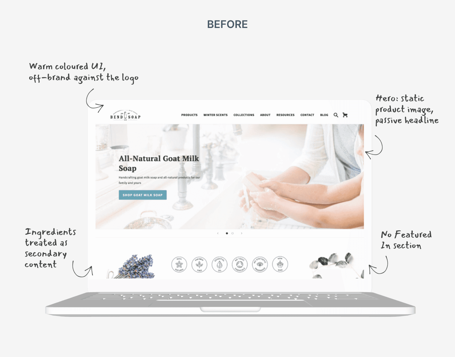 Bend Soap logo preview phone