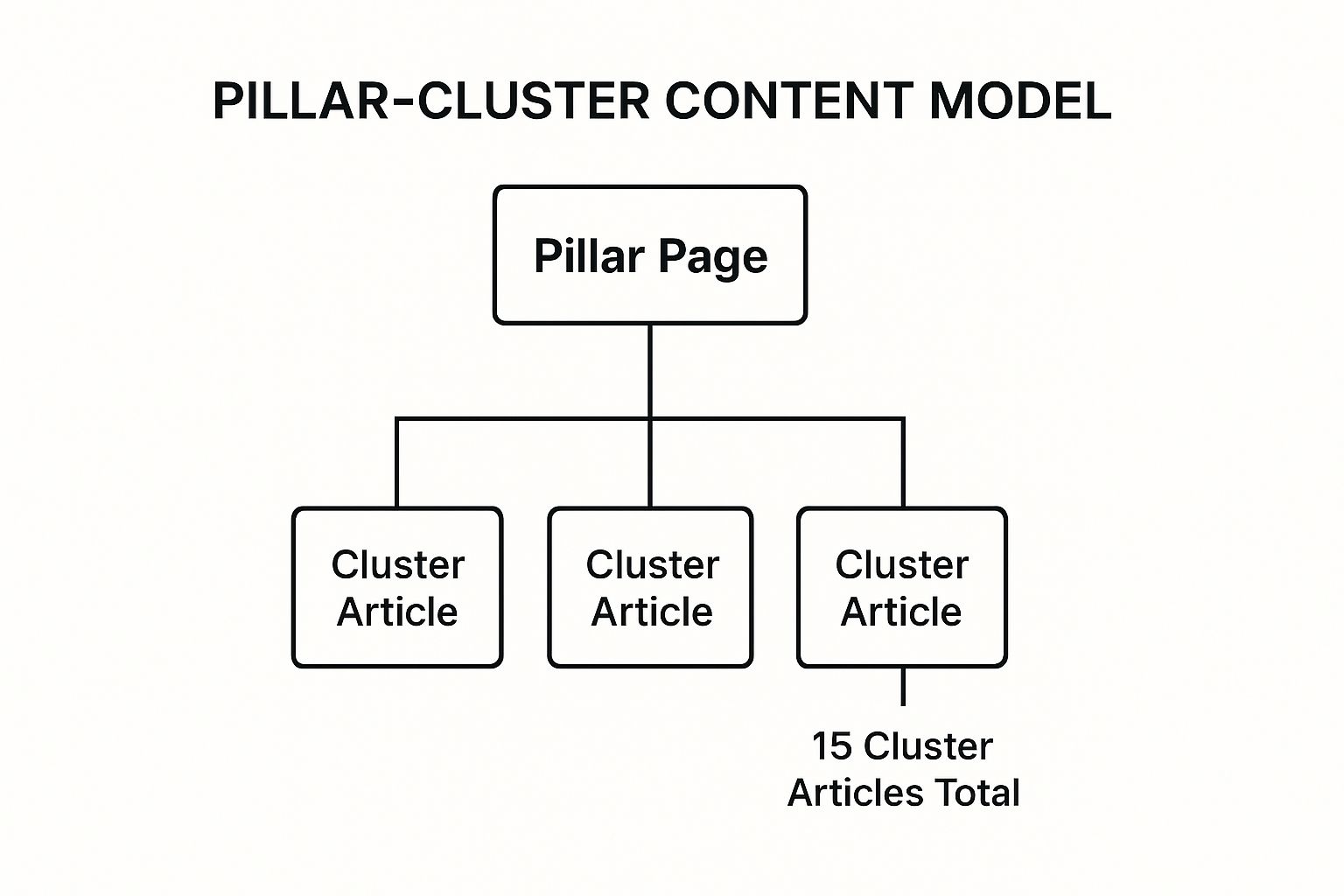 Infographic showing key data about Pillar-Cluster Content Strategy