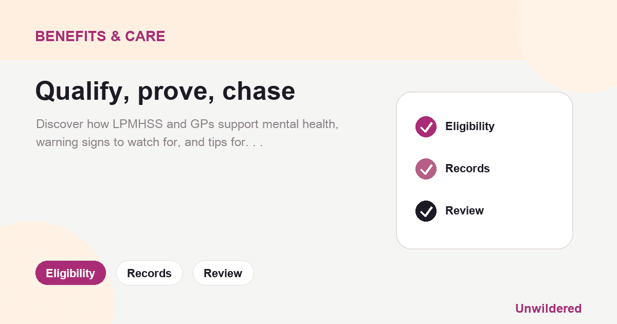 Explainer card for What Are Primary Care Mental Health Services?: Eligibility, Records, Review.