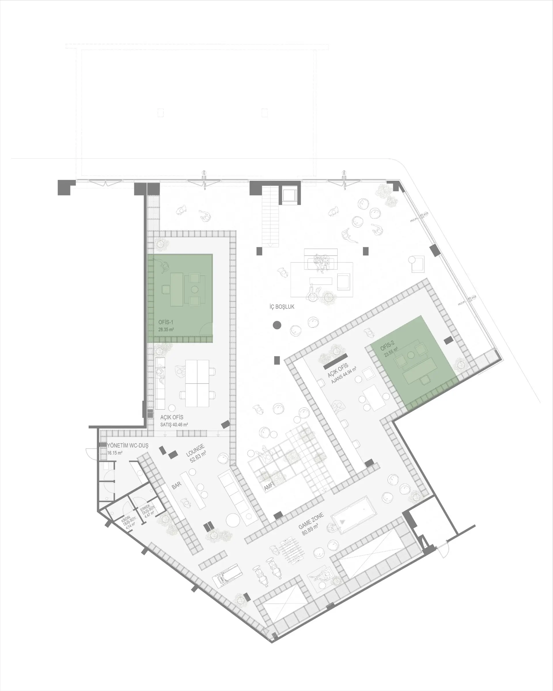 Floor plan diagram highlighting one zone, 6