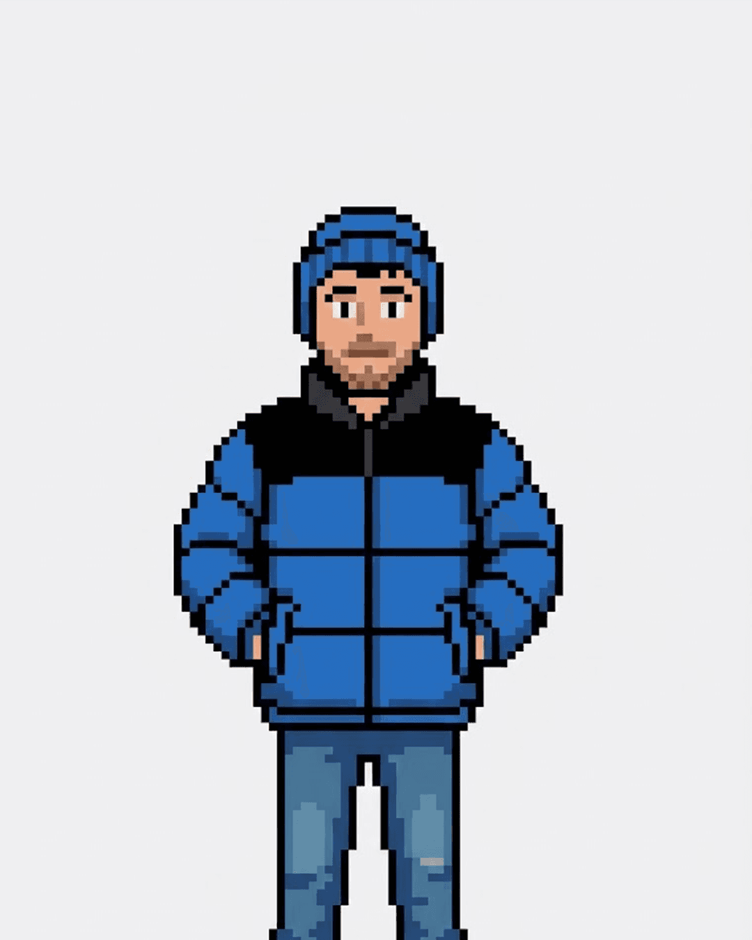 3D face with painting and flower