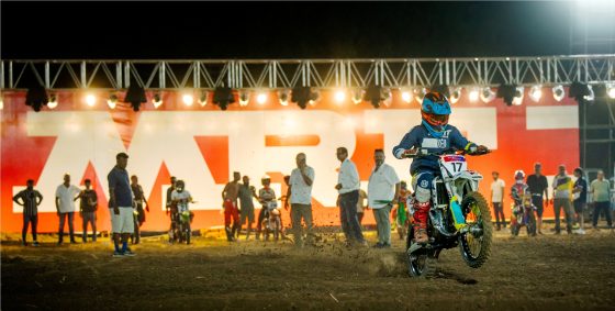 STAR OF THE DAY: Aleena Mansoor Shaik, the lady rider, who gave a scare to the boys on Saturday. Photo by Siddharth