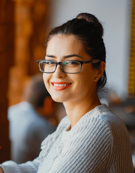 Businesswoman smiling