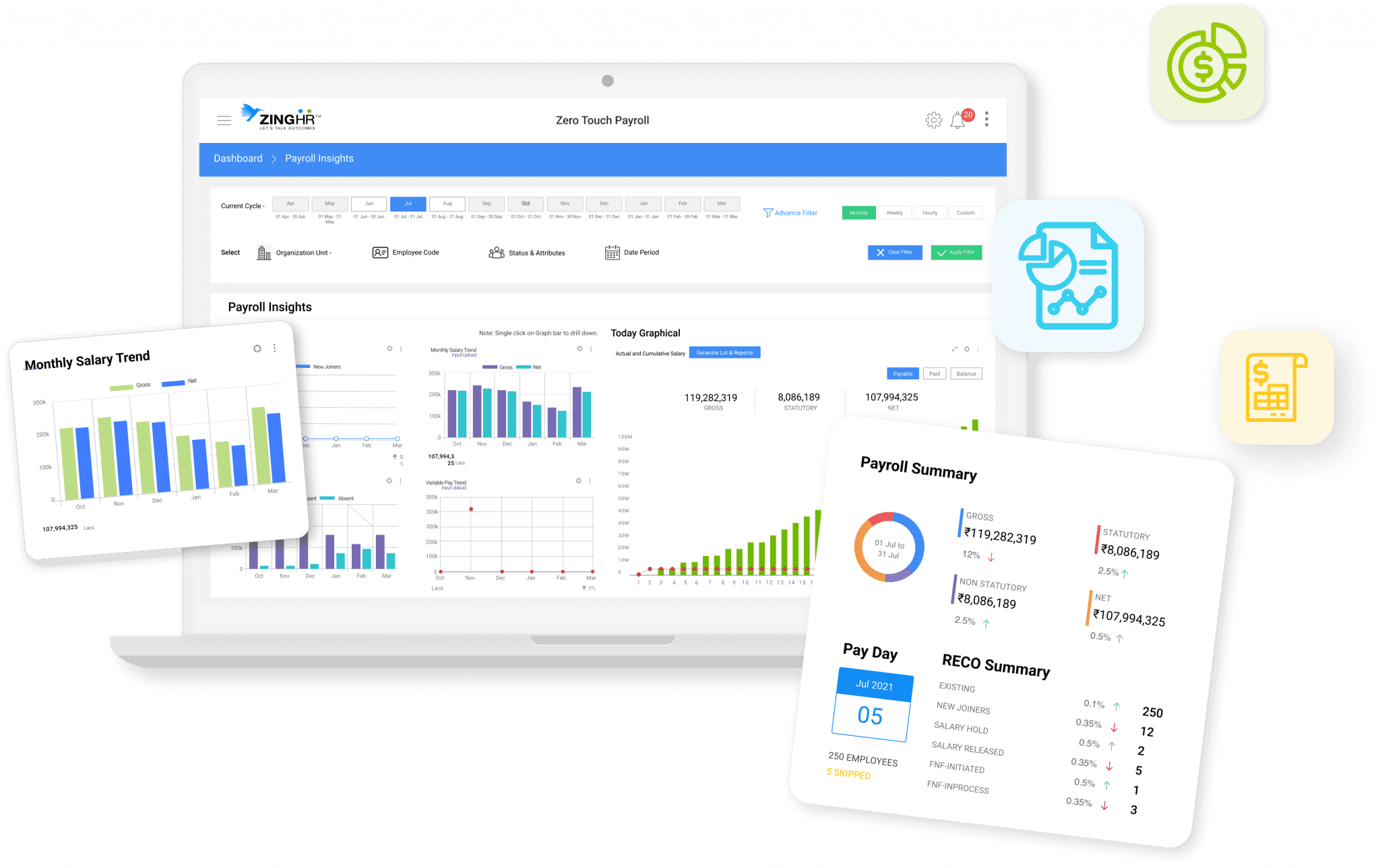 zinghr hrms dashboard