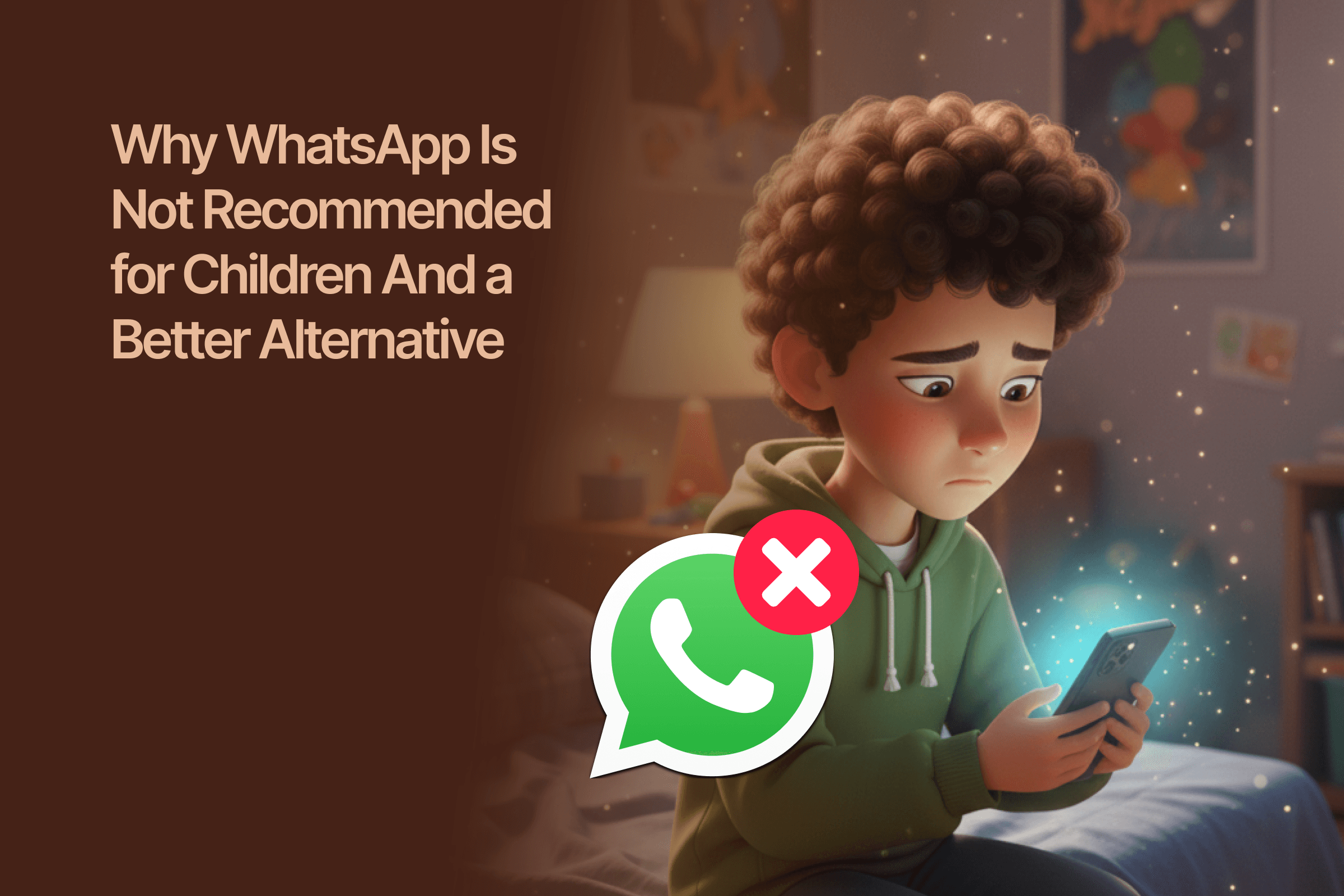 WhatsApp for kids Is WhatsApp safe for children Safe chat app for kids Parental control messenger Chat app for small children Brown Bears Messenger Kids messaging app Online safety for kids