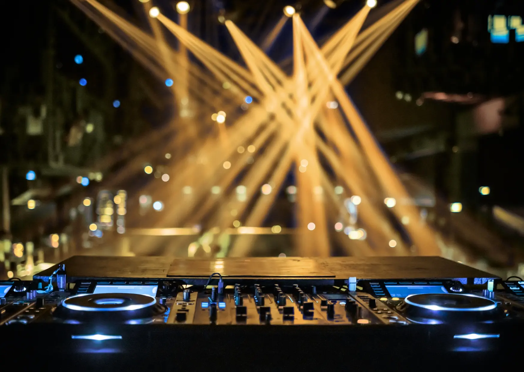 DJ playing in a club