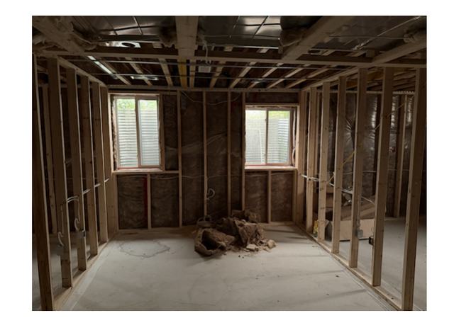 Framed to Finished Basement — before
