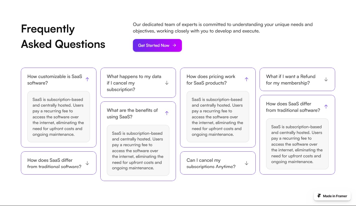 Framer FAQ Section v28