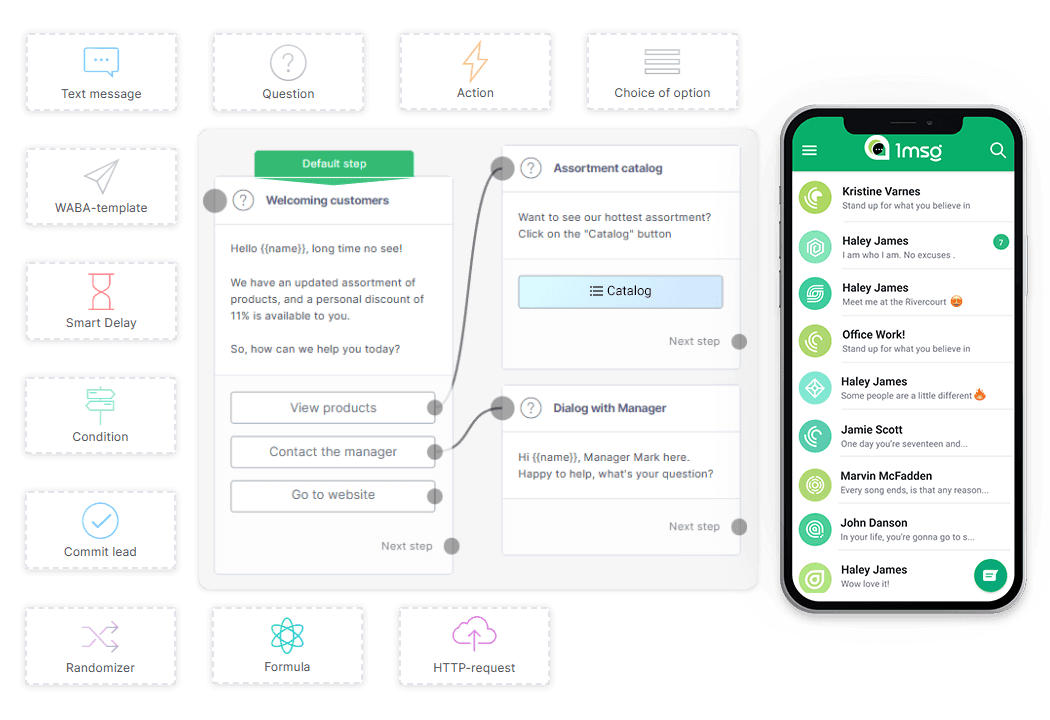 Functional WhatsApp chatbot platform