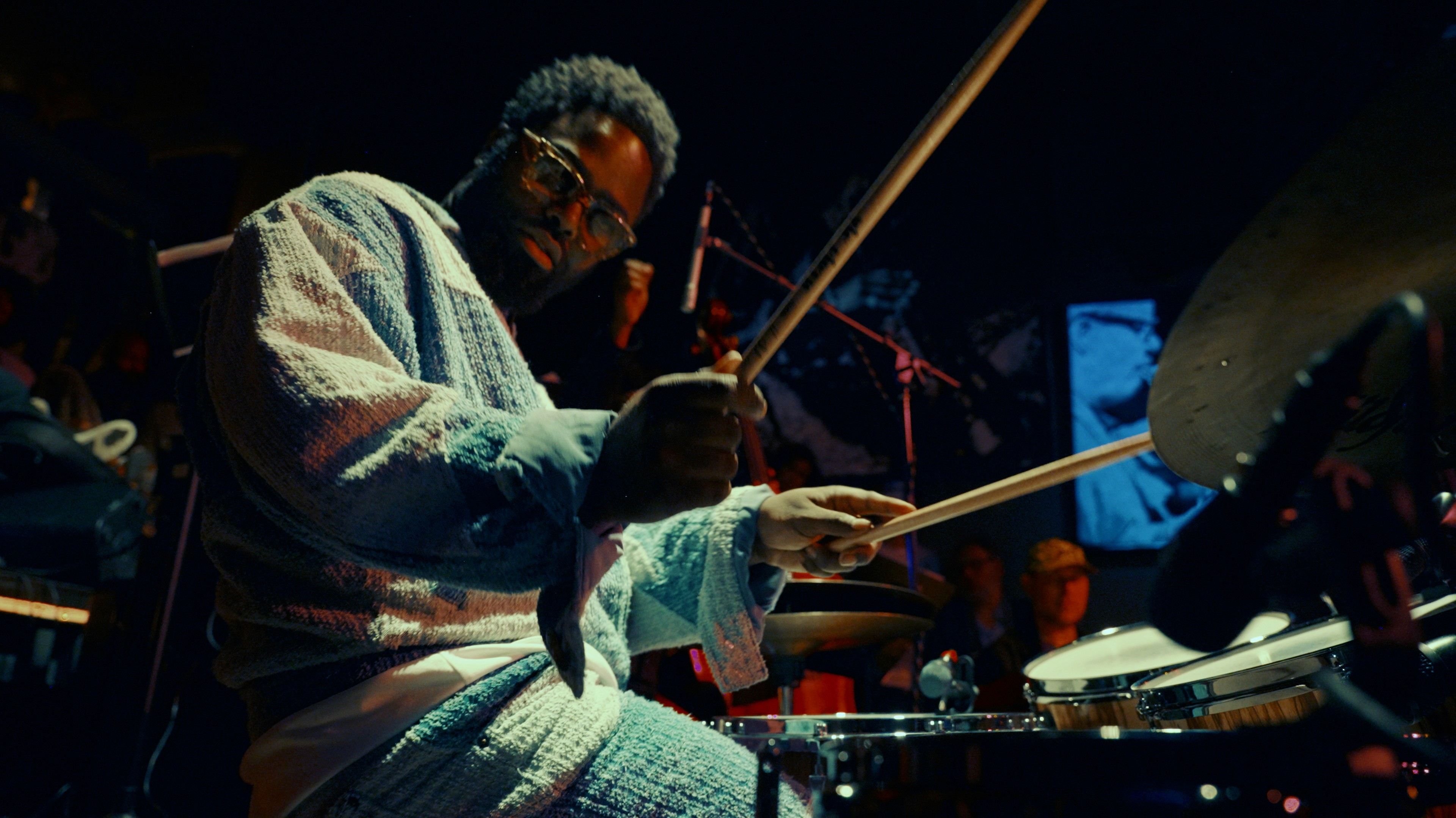 Womain in blue snowsuit