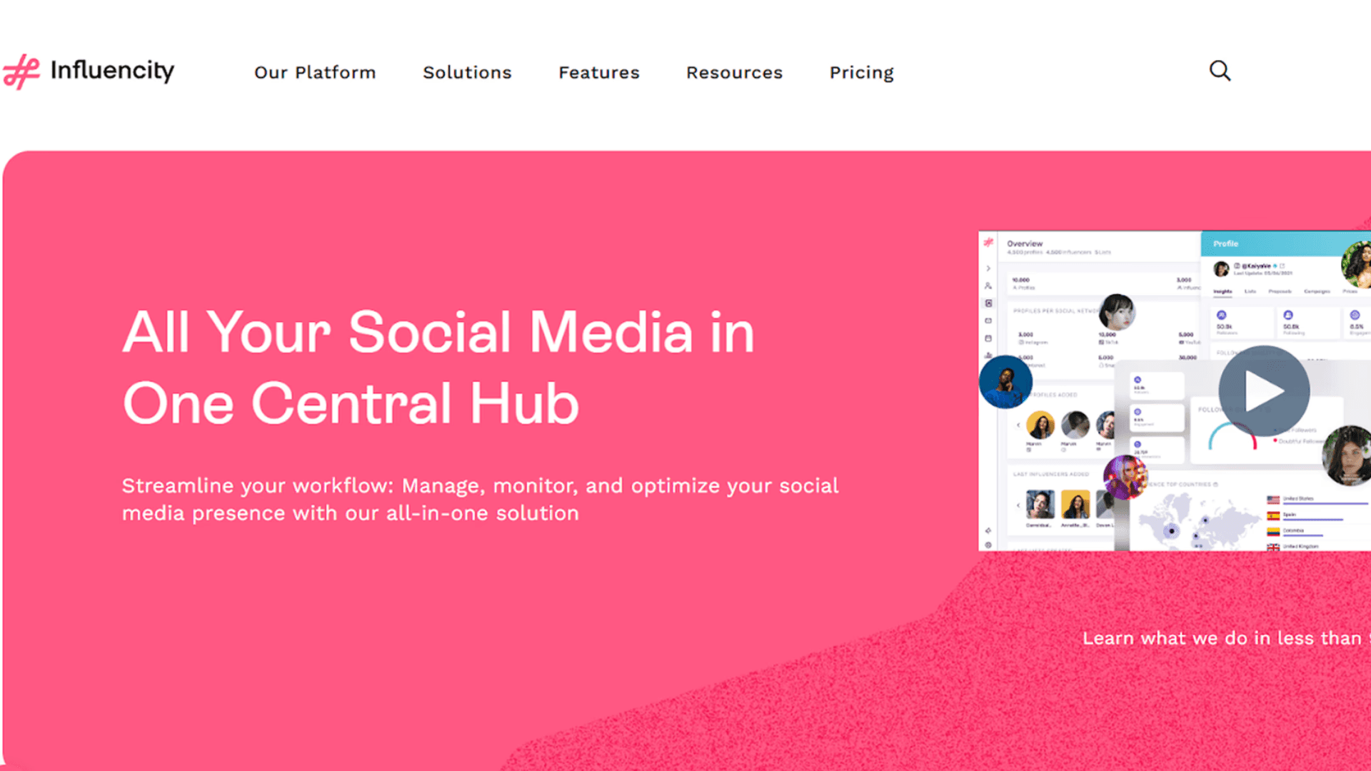 Influencity influencer marketing platform