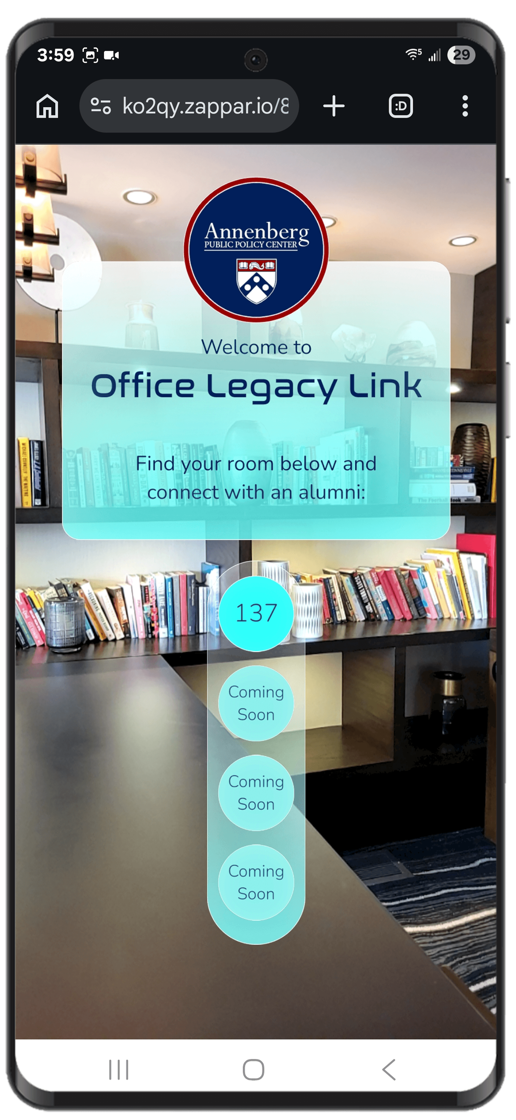 Office Legacy link Onboarding Screen