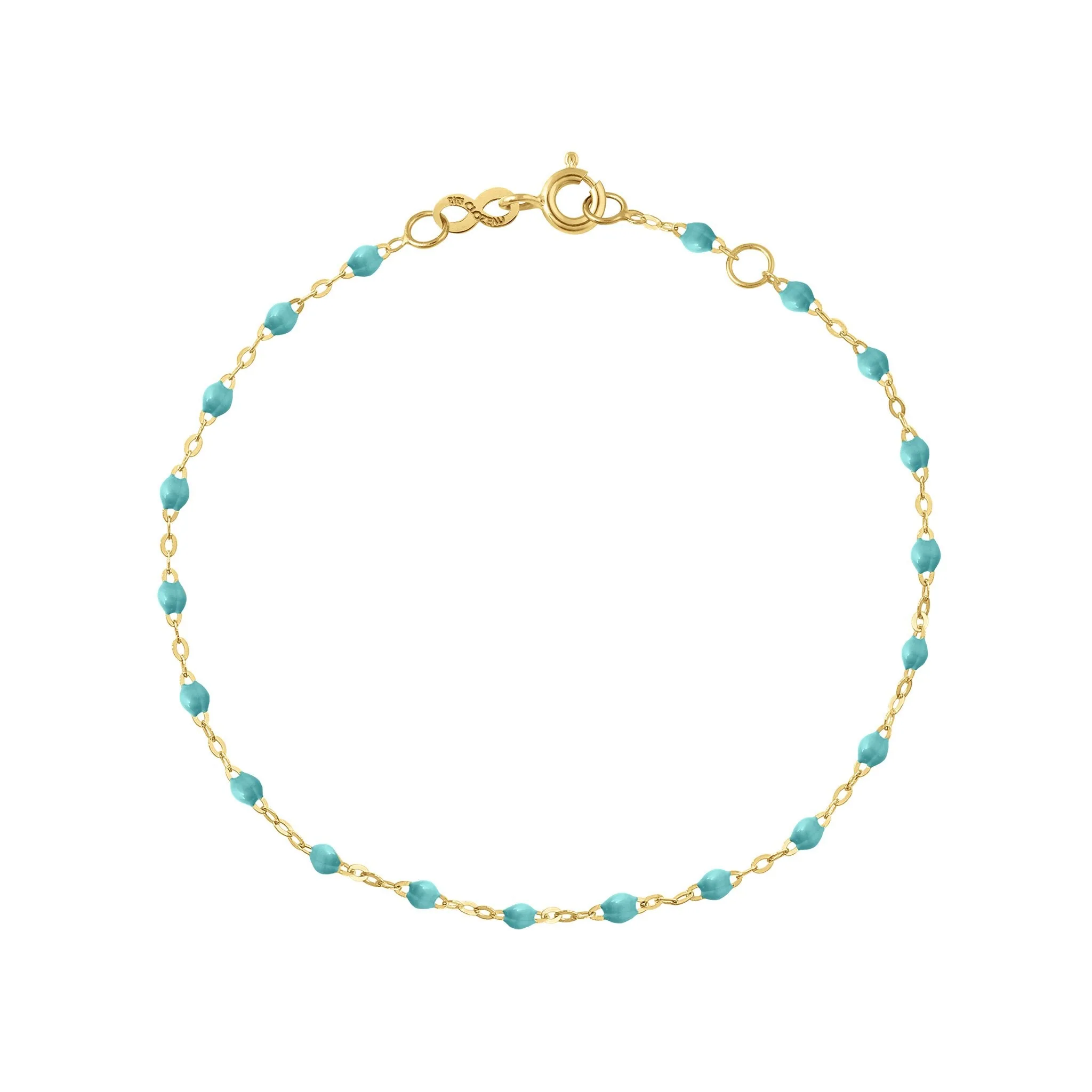 Bracelet turquoise vert Classique Gigi, or jaune