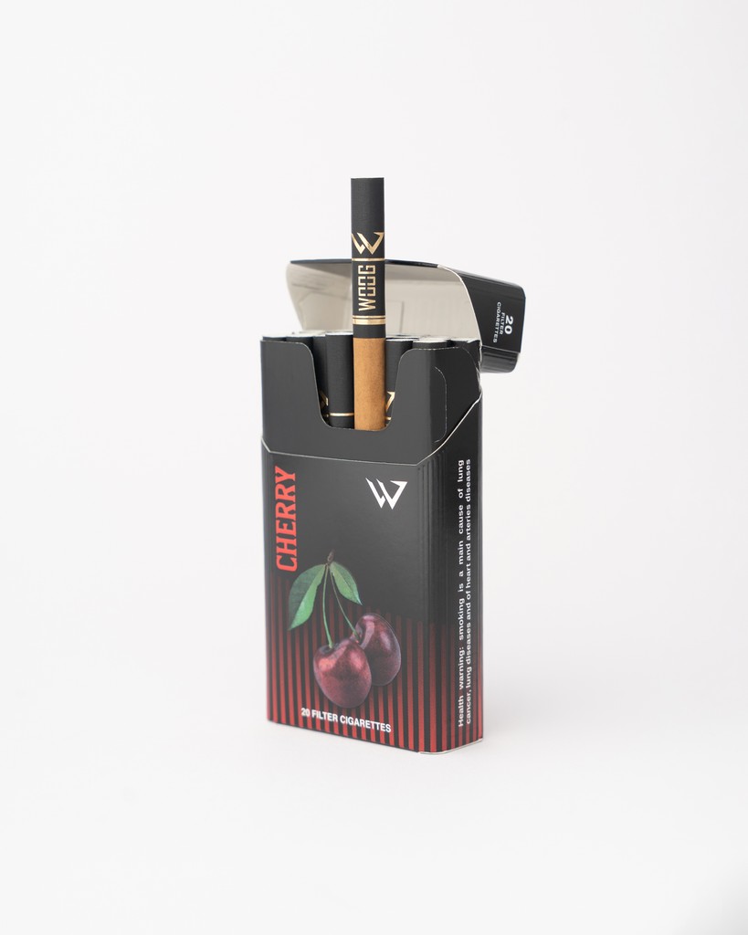 Woog Cherry cigarette pack.