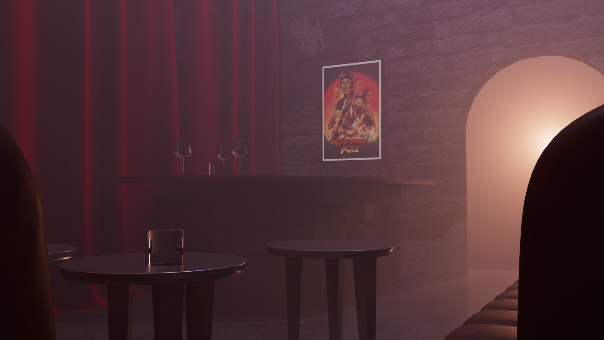 Speakeasy, 2023 (created and rendered in Maya)