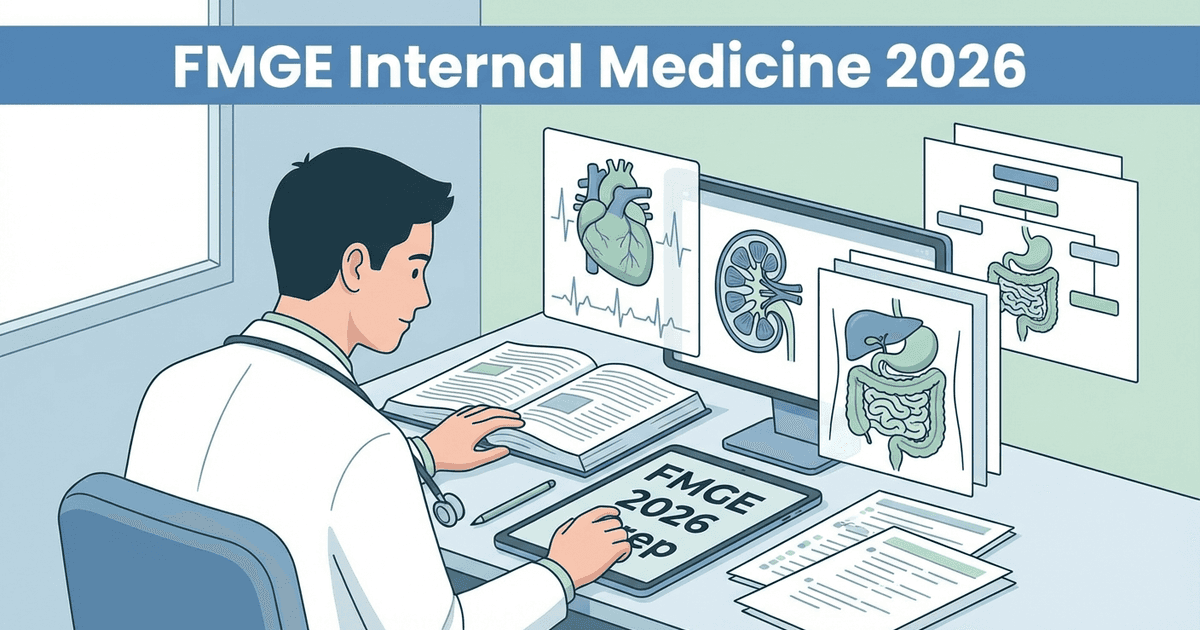 Cover: FMGE Internal Medicine High-Yield Topics 2026: Complete Guide for Foreign Medical Graduates