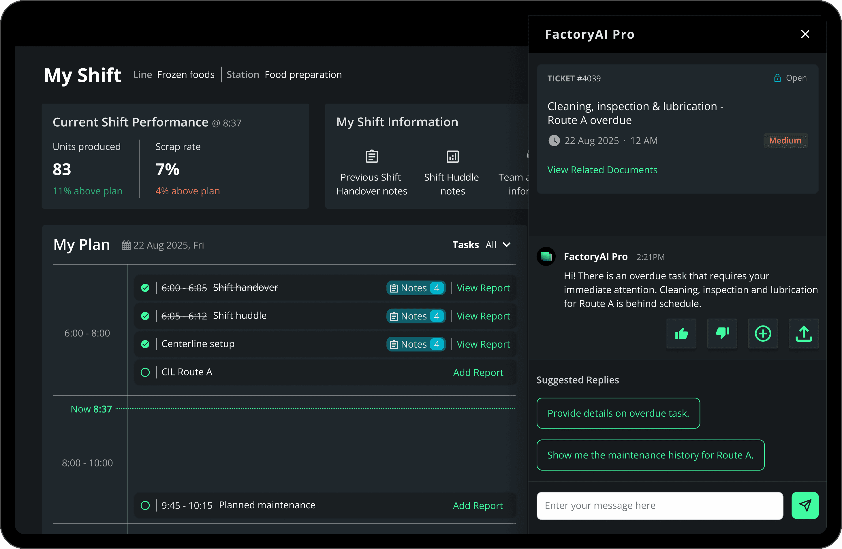 FactoryAI Pro page layout for desktop