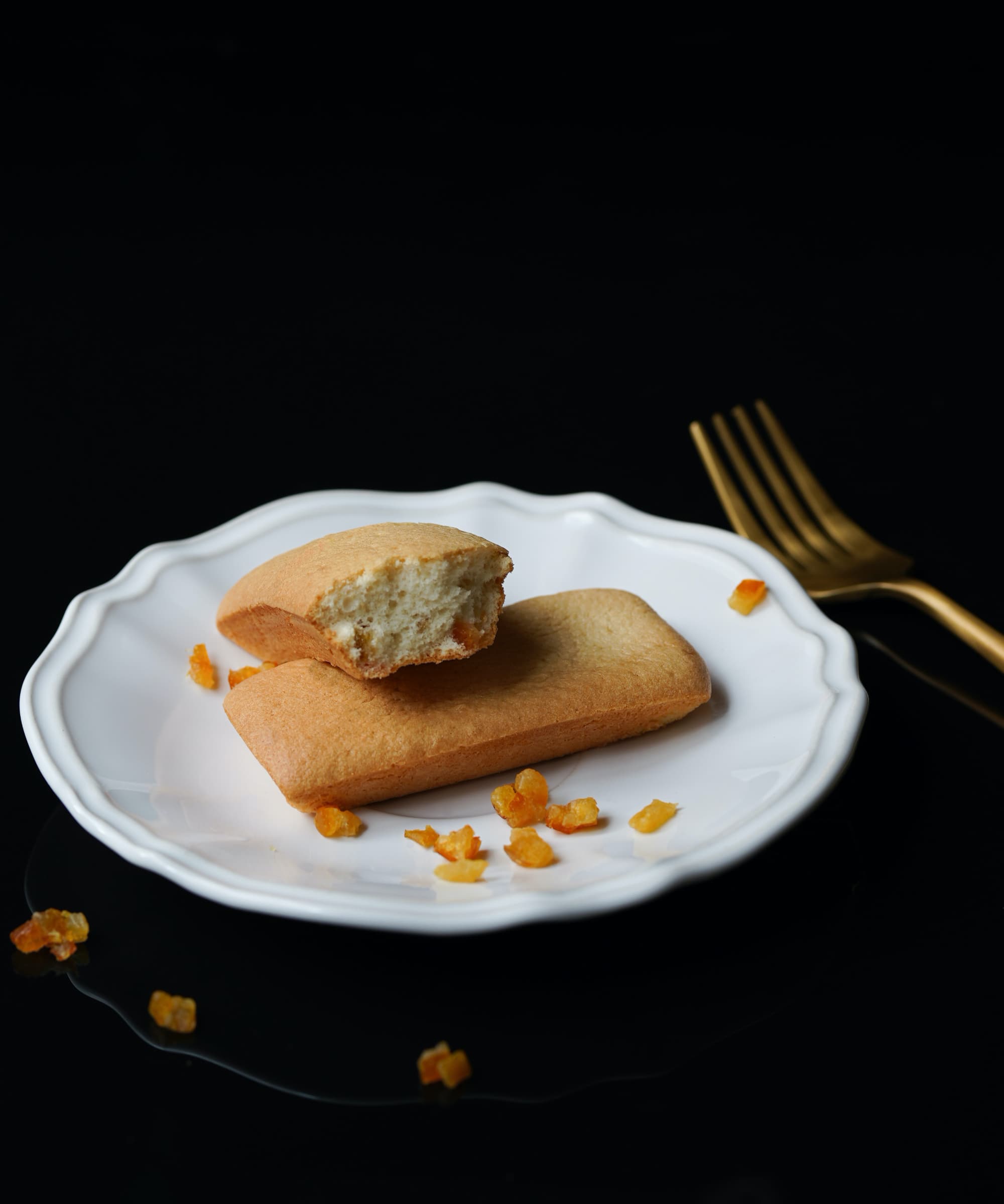 A dish with japanese cookies