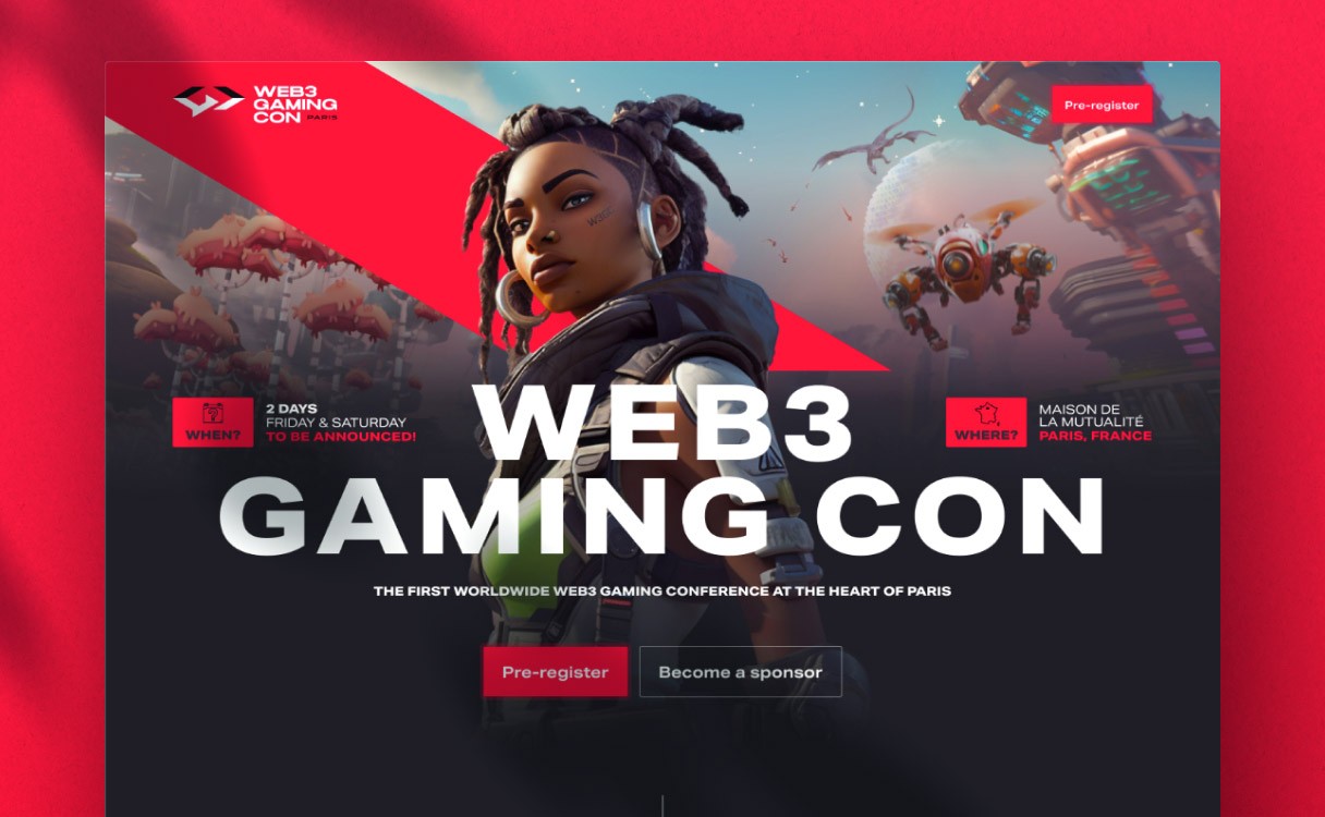 Web3 Gaming Con website and brand design