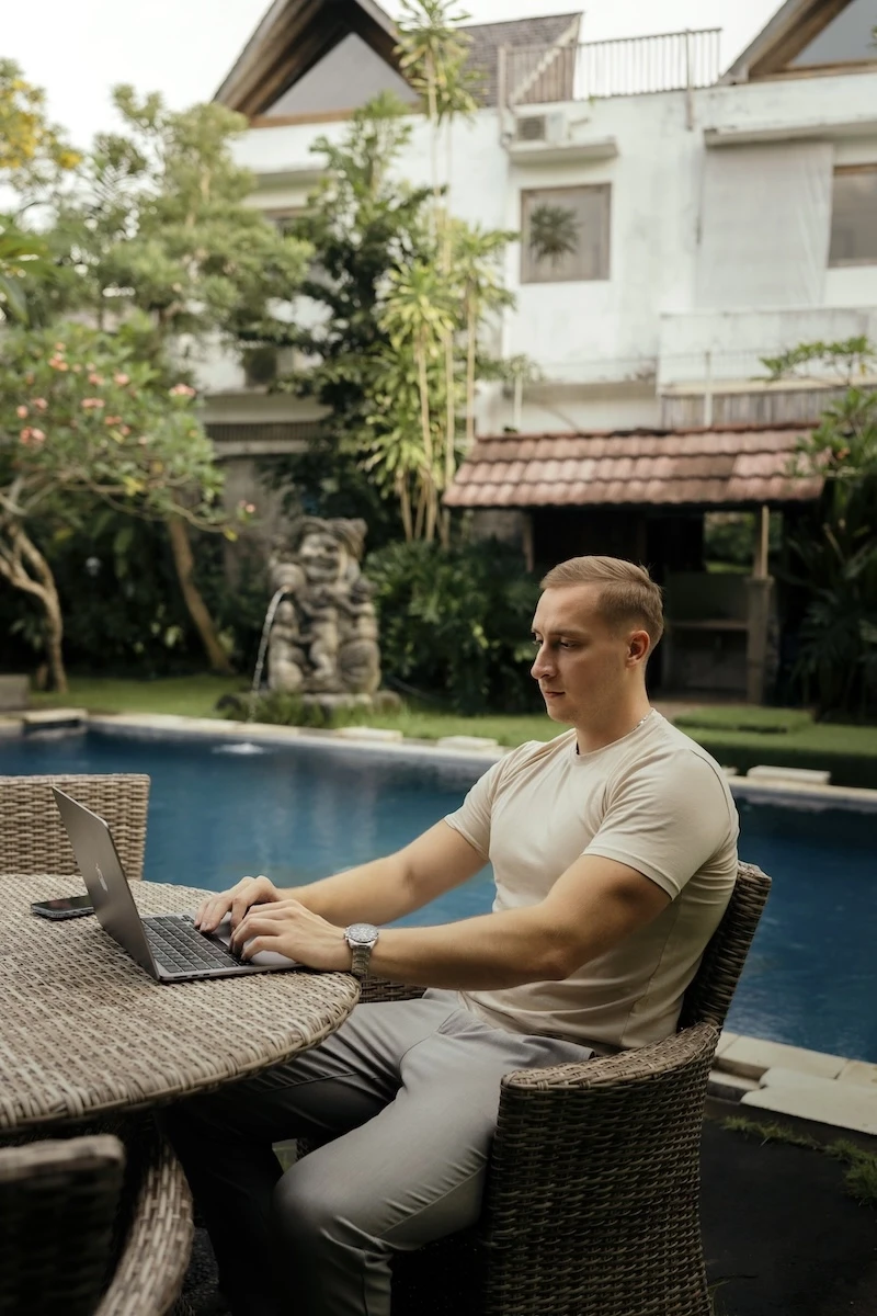 Man Using Laptop