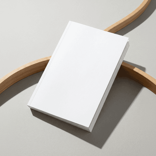Minimalist Book Mockup with Curved Wood