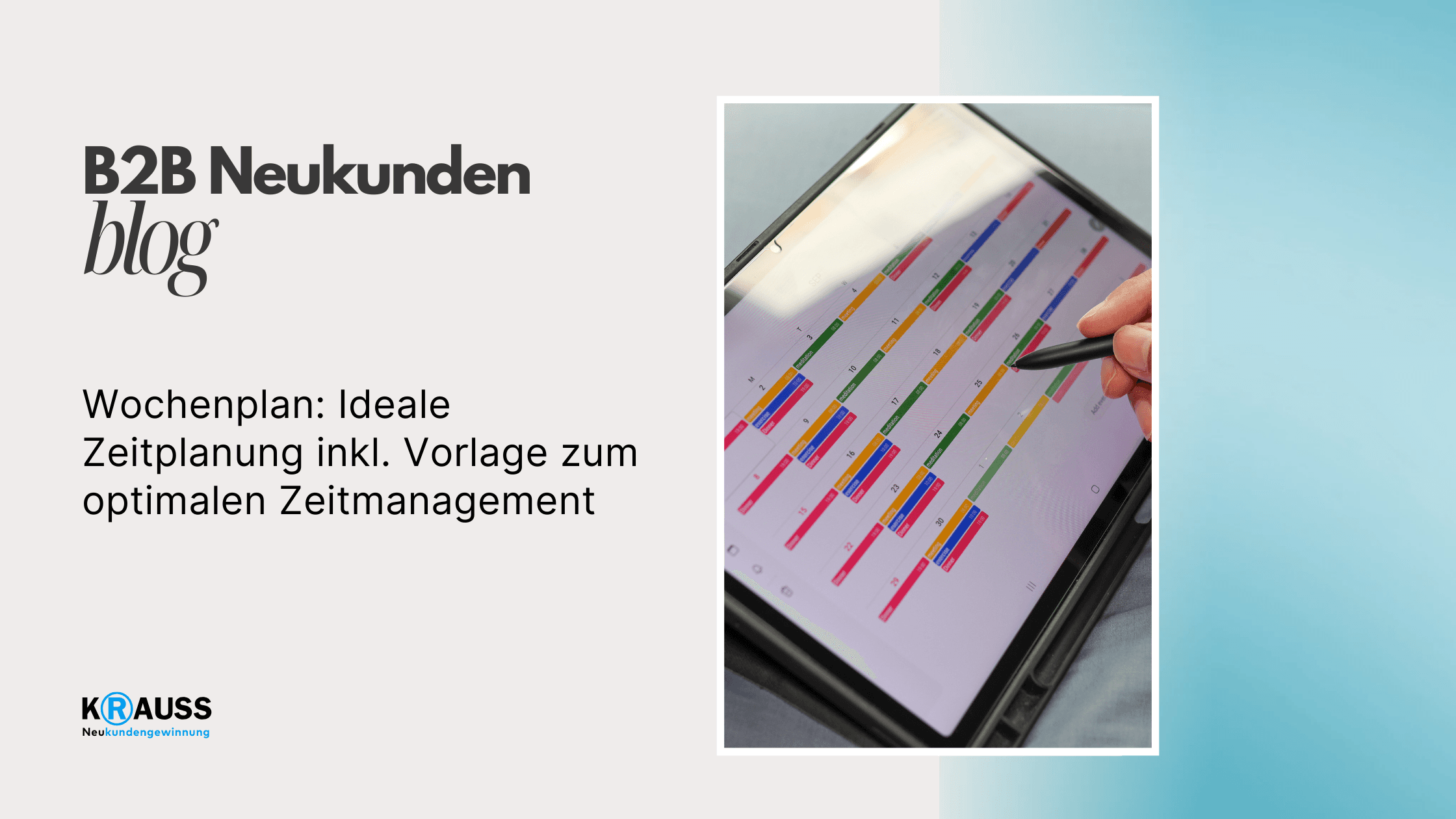 Wochenplan: Ideale Zeitplanung inkl. Vorlage zum optimalen Zeitmanagement