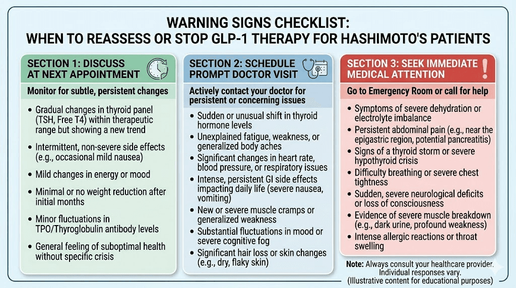 Warning signs for Hashimoto's patients on GLP-1 medications to watch for