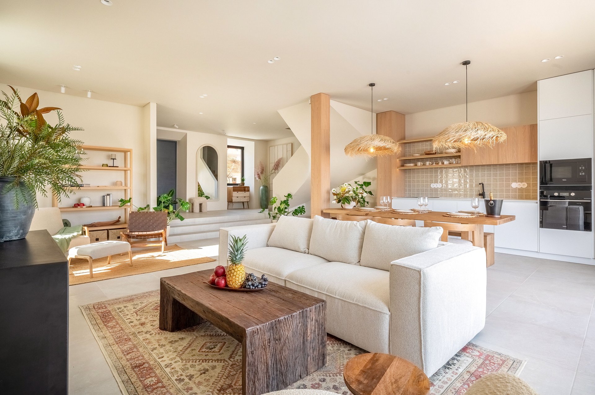 Spacious open living area at Villa Flora