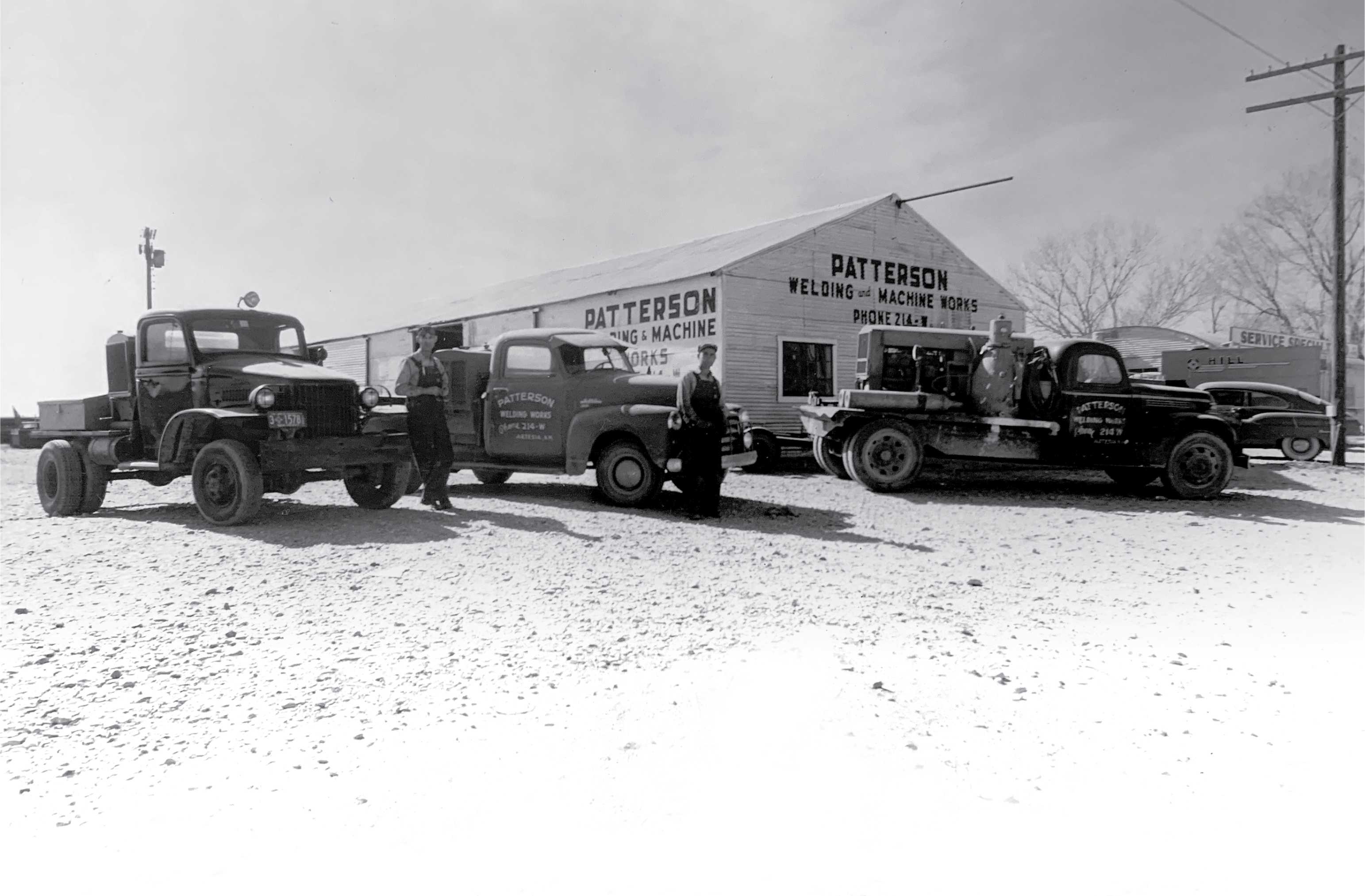 Truck parked in front of Warehouse