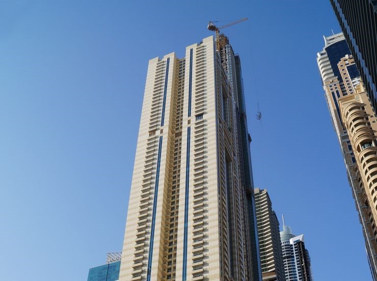 Experience luxury living with property expert services for high-rise apartments in Sulafa Tower.