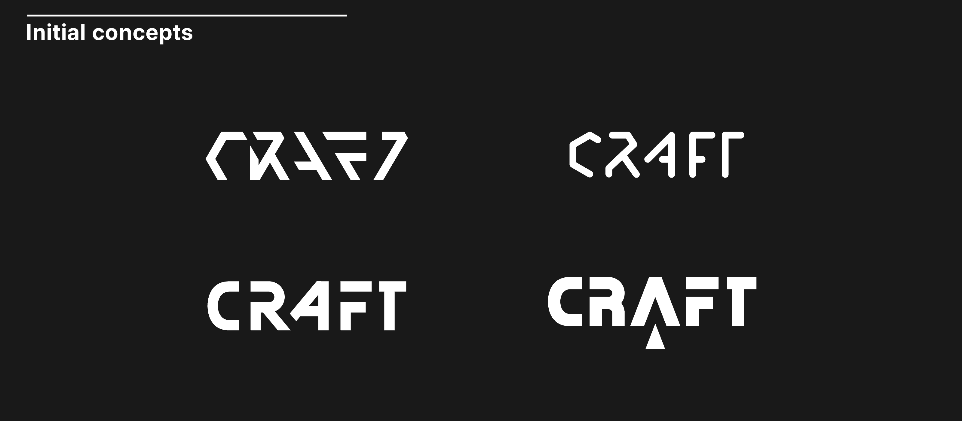 Four logo concepts