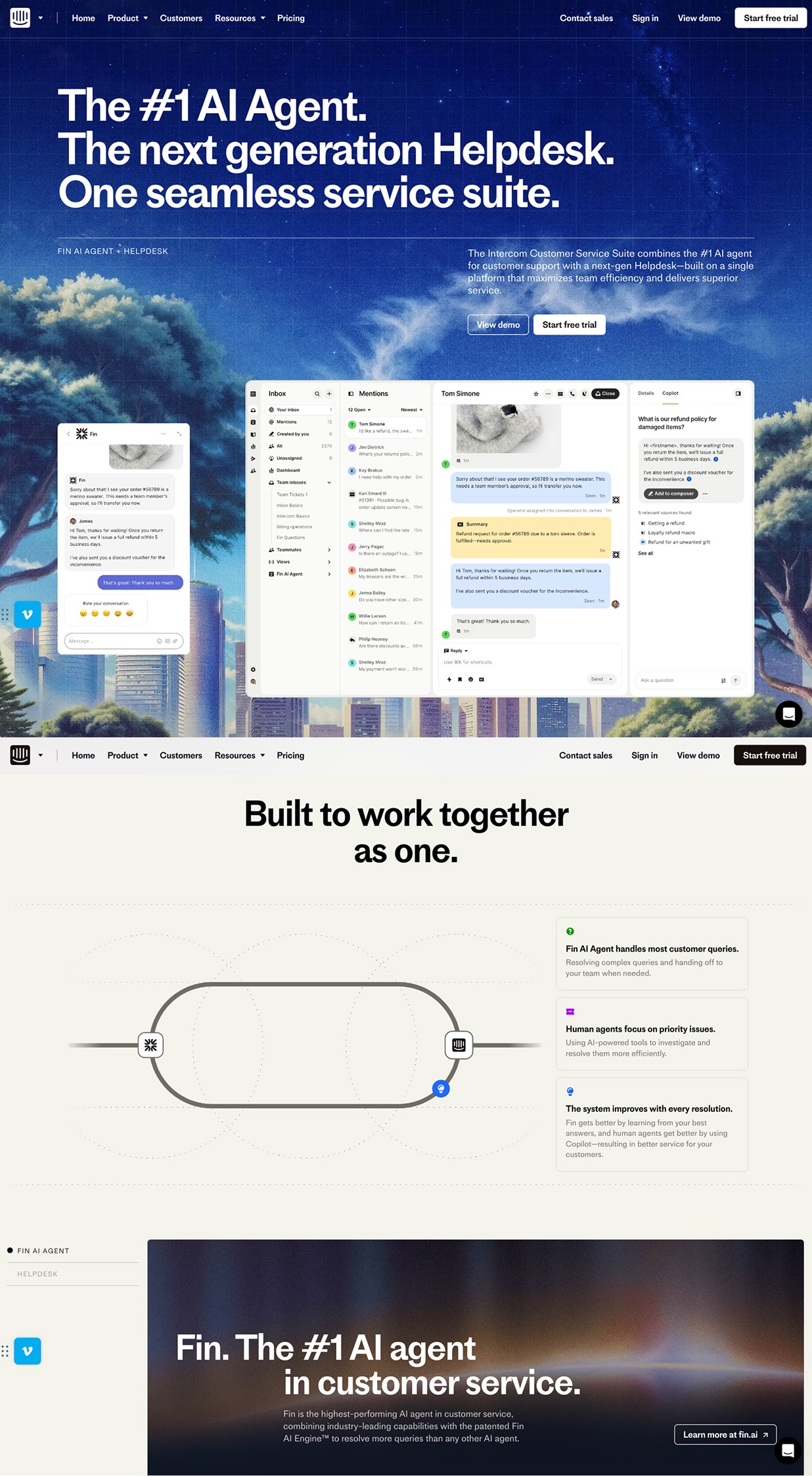 Best website - Intercom Suite