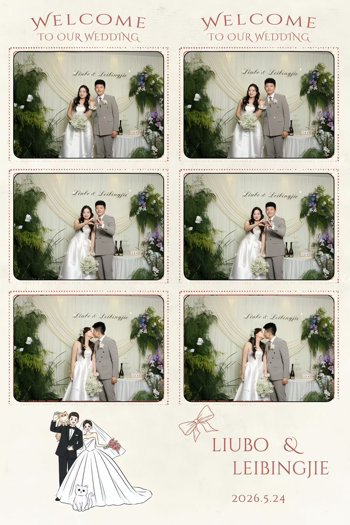 Bespoke photo booth print artwork