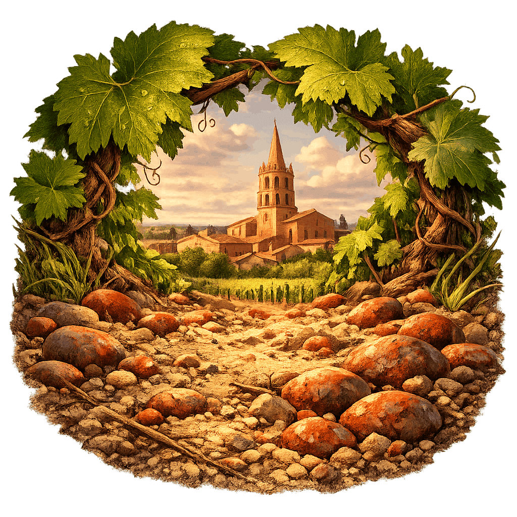 Detailed graphic of the Fronton wine region.