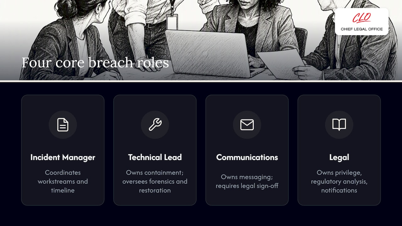 Four breach response team role relationships