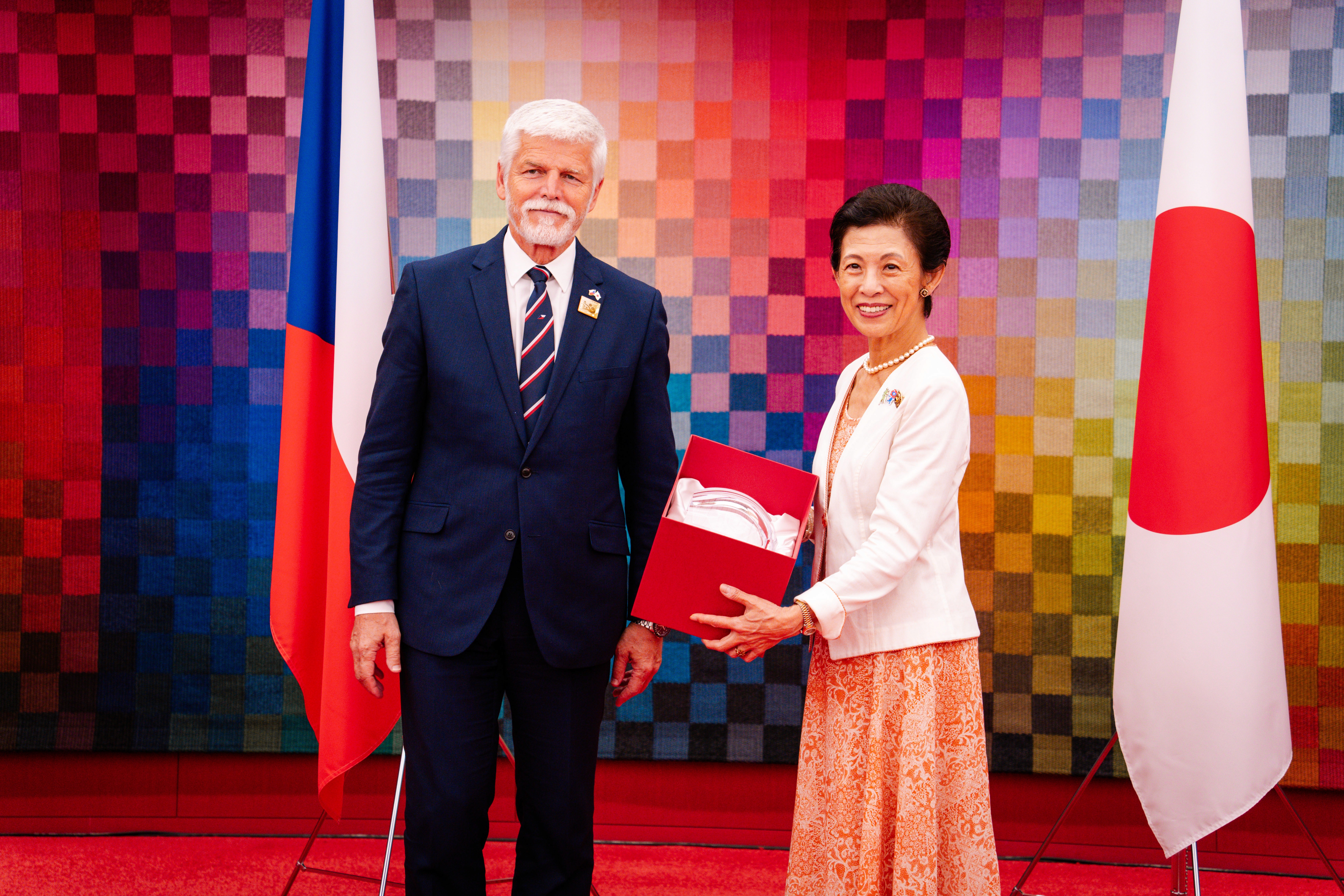 President of the Czech republic and Princess Takamado