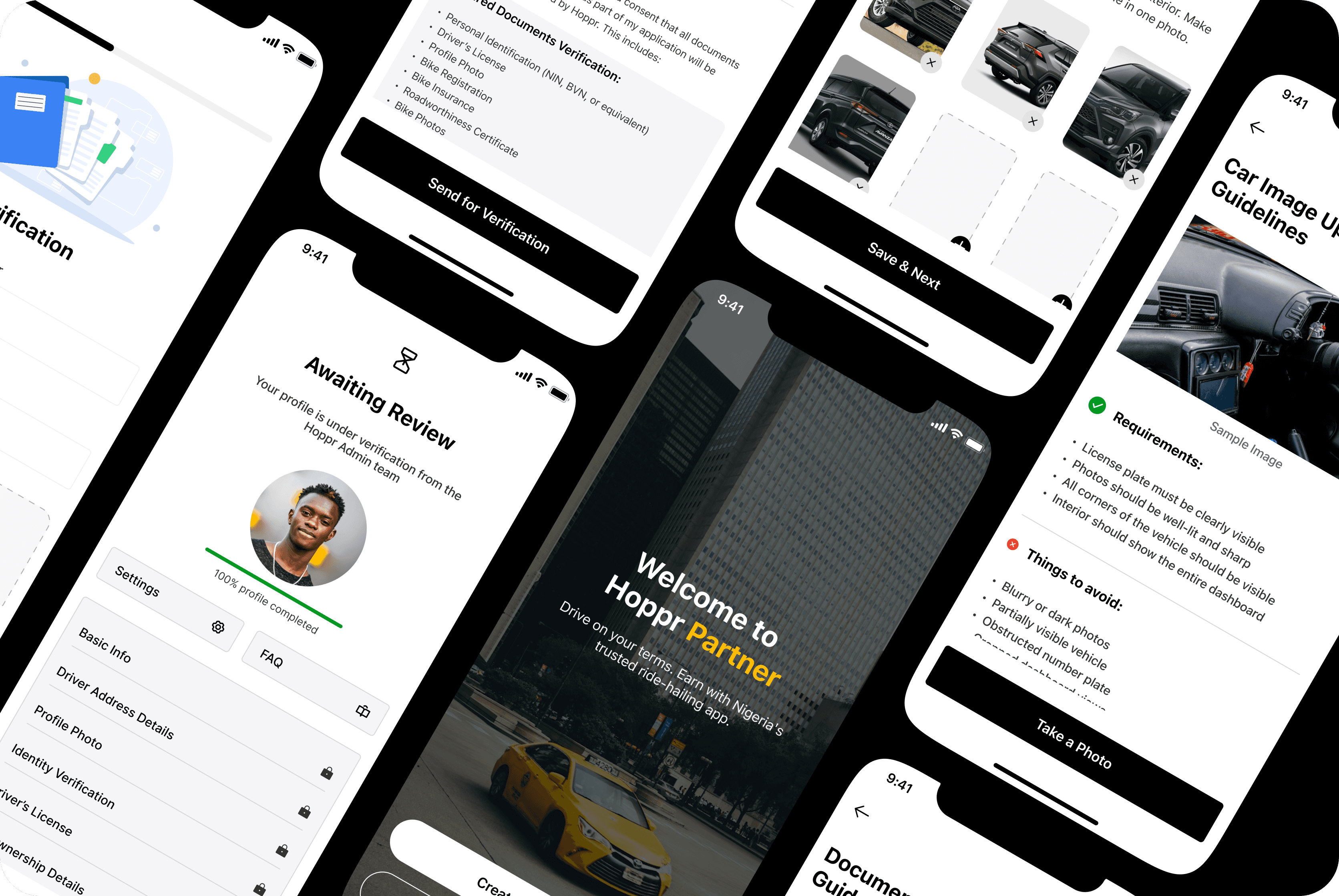 panning photography of tax between buildings