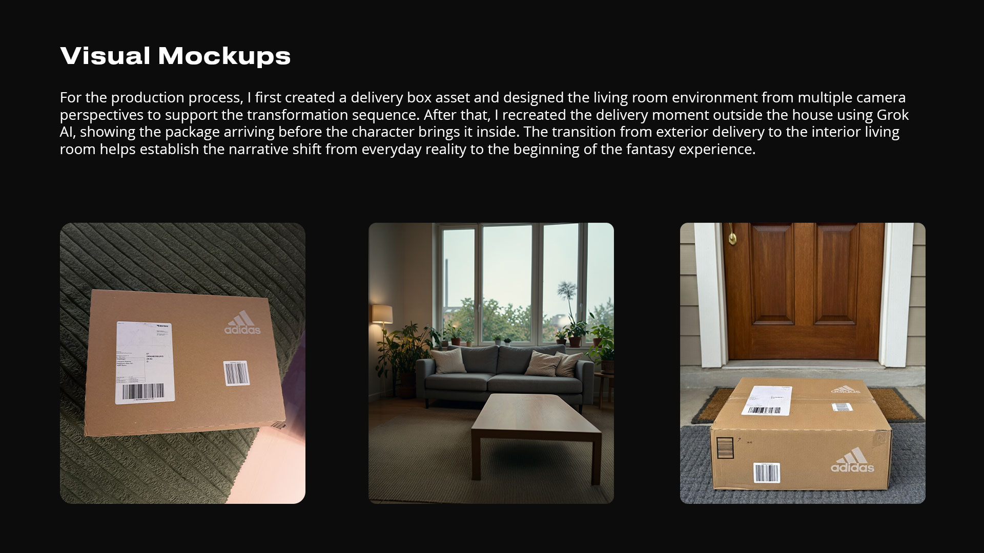 Family standing in a lush green field with tractor.