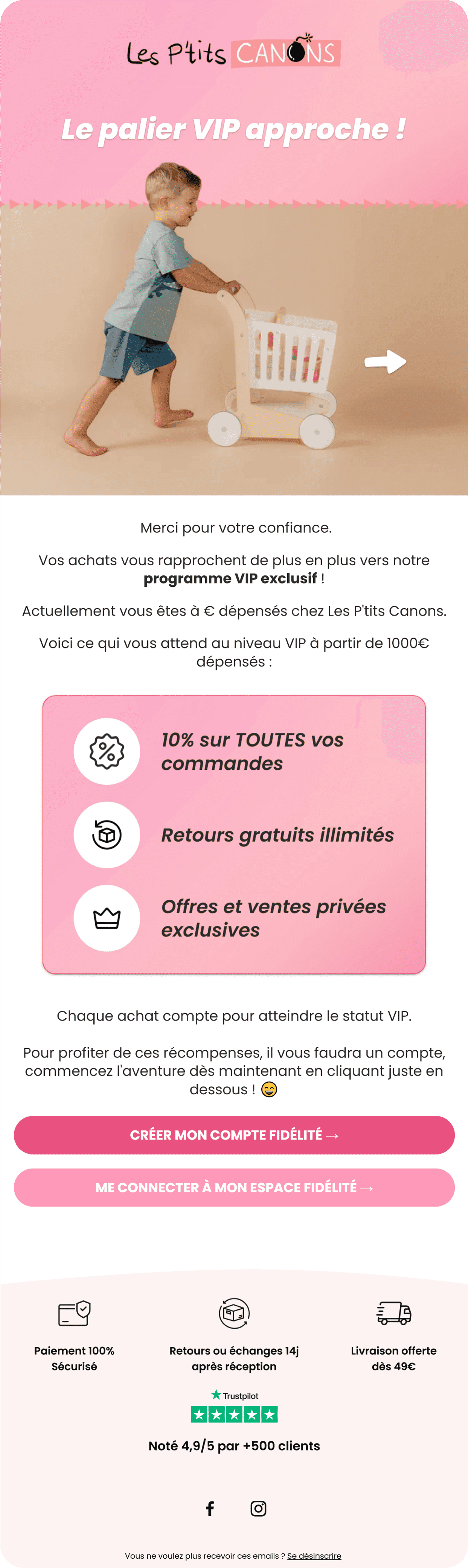 Une image verticale de mail affichant une interface claire avec divers boutons, éléments de texte et graphiques visuels.