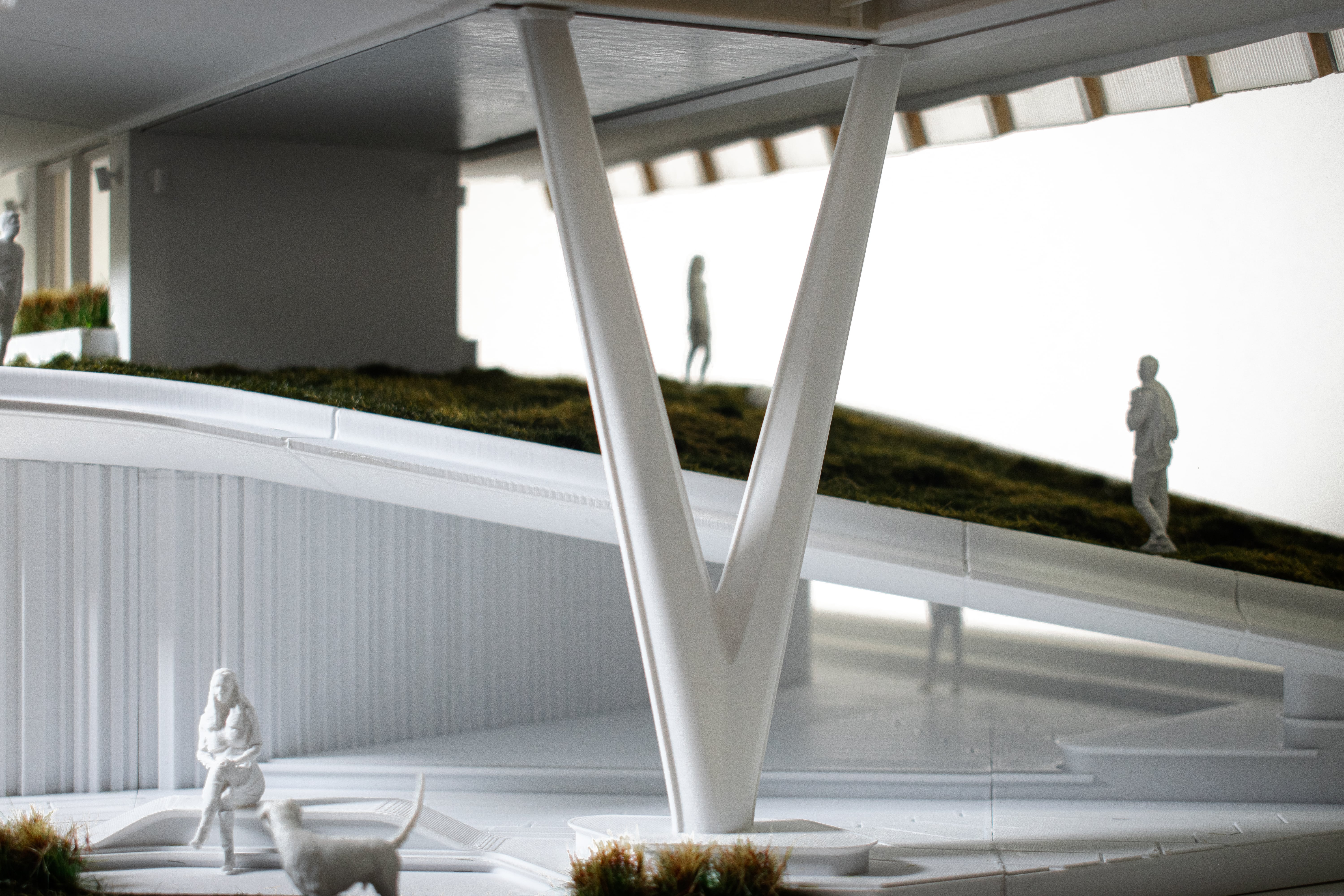 The layered ground floor is an extension of the public realm, creating space for people to wander.