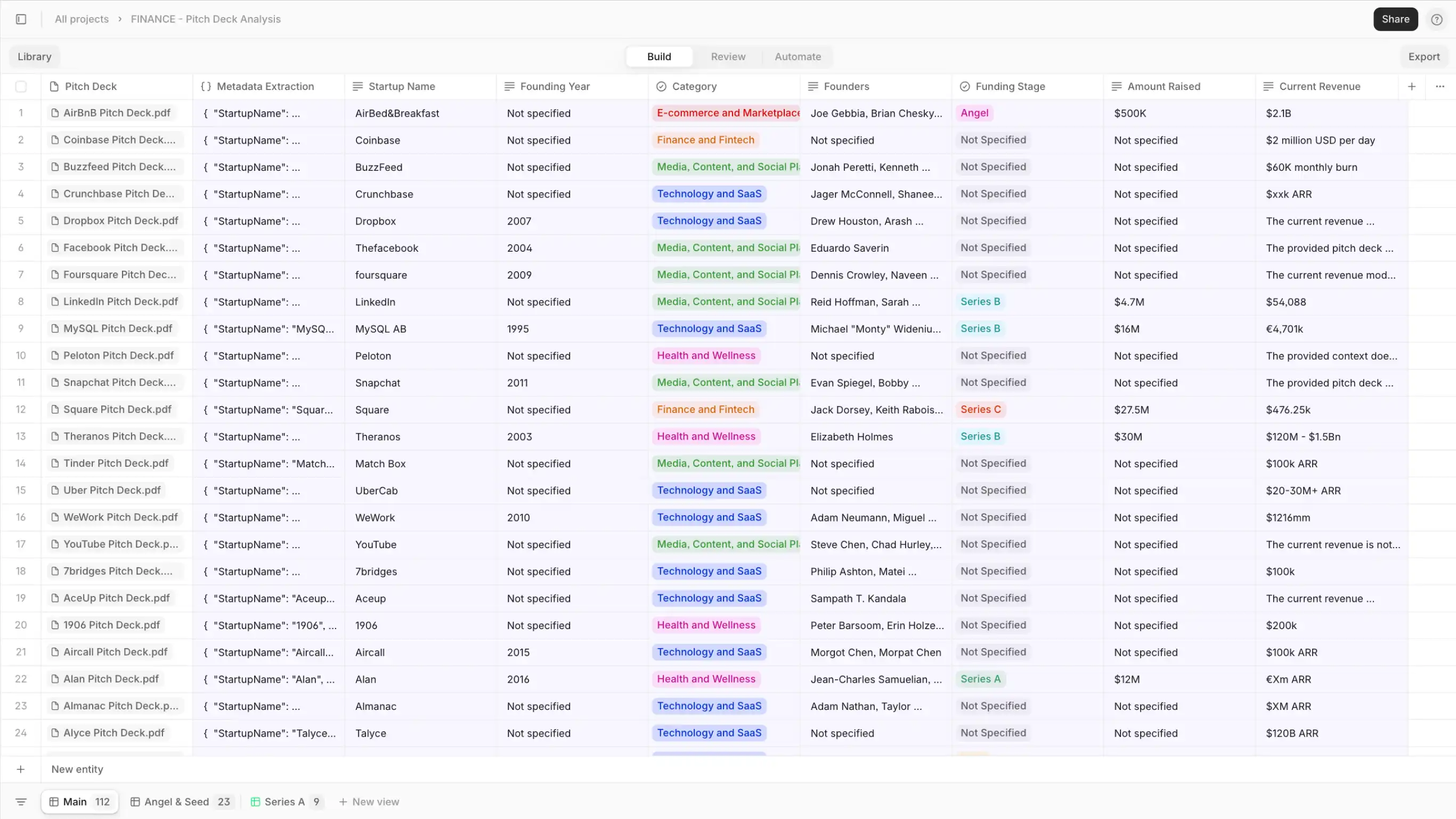 Analysis of pitch deck with V7 Go