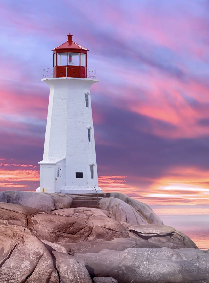 A lighthouse on a rock representing guidance