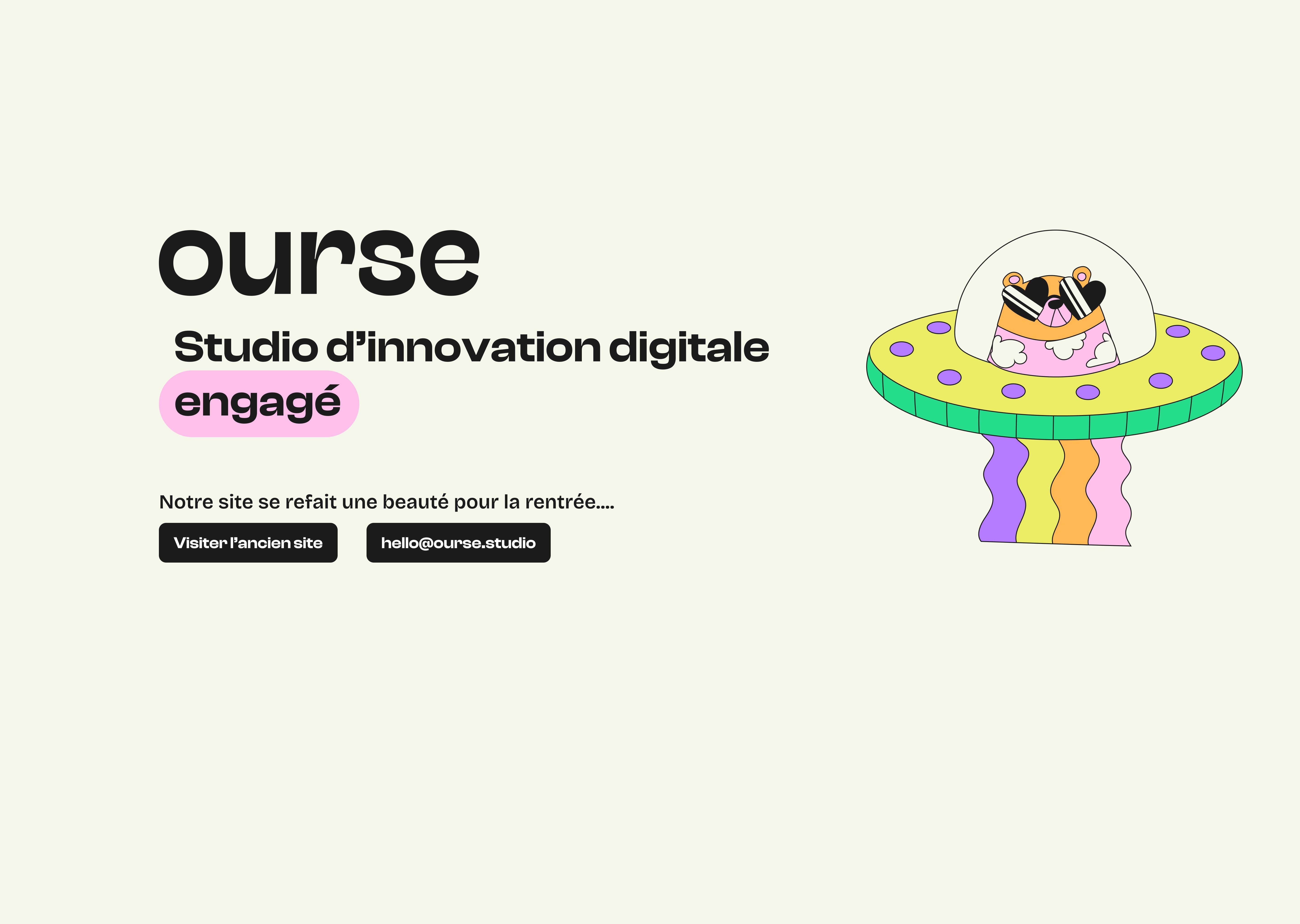 Homepage Ourse branding Design 