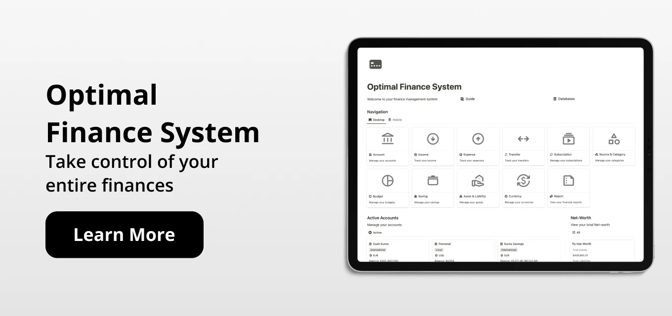 Notion Optimal Finance System